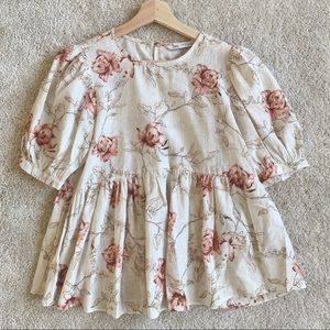 Zara floral printed top